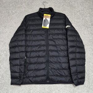 Eddie Bauer Men's Medium EB650 Goose Down Packable Jacket Black lightweight NEW